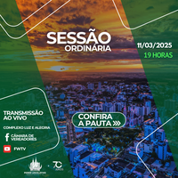 2ª Sessão Ordinária do ano será realizada nesta terça-feira