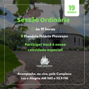 3ª Sessão Ordinária do ano será realizada nesta terça-feira e terá quatro matérias para votação 3ª Sessão Ordinária do ano será realizada nesta terça-feira e terá quatro matérias para votação