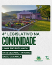4º Legislativo na Comunidade será na Linha Encruzilhada