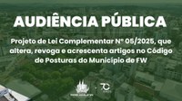 Alterações no Código de Posturas do Município de Frederico Westphalen serão debatidas em Audiência Pública nesta segunda-feira