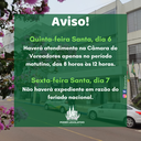 Câmara de FW terá expediente matutino nesta Quinta-feira Santa Câmara de FW terá expediente matutino nesta Quinta-feira Santa