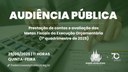 Câmara realizará audiência pública para prestação de contas do Executivo Municipal referente ao 1º quadrimestre de 2025 Câmara realizará audiência pública para prestação de contas do Executivo Municipal referente ao 1º quadrimestre de 2025
