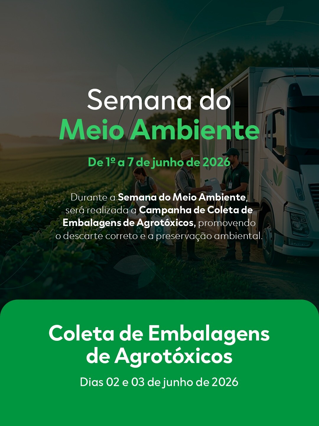 Campanha ambiental incentiva descarte correto de embalagens de agrotóxicos em Frederico Westphalen