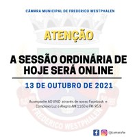 Com expediente interno durante a semana, sessão da Câmara será online