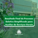 Comissão divulga resultado final do processo seletivo para auxiliar de serviços gerais