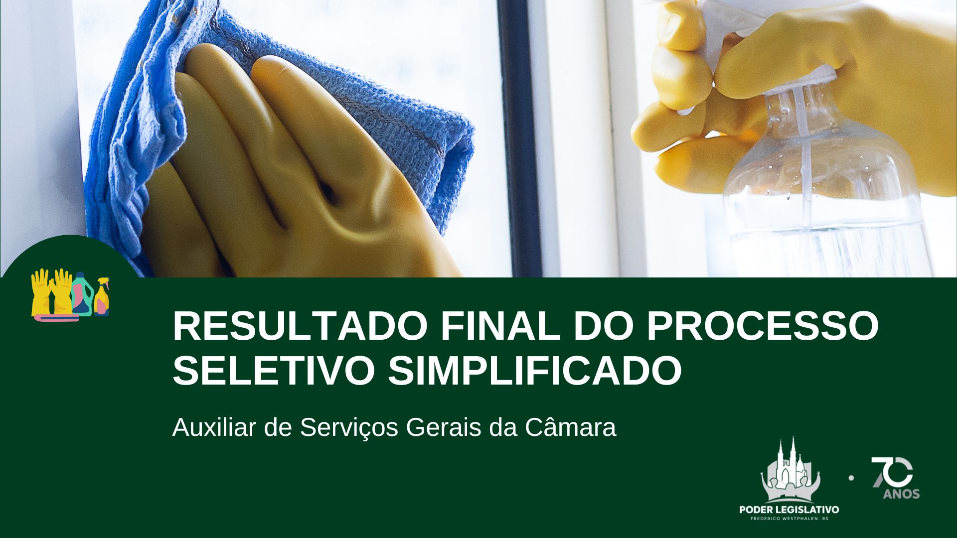Comissão divulga resultado final do Processo Seletivo Simplificado para o cargo de auxiliar de serviços gerais