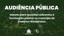 Comunidade poderá participar de Audiência sobre iluminação pública na Câmara nesta segunda-feira, 1º de setembro Comunidade poderá participar de Audiência sobre iluminação pública na Câmara nesta segunda-feira, 1º de setembro