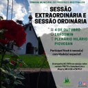 Confira as pautas das Sessões Extraordinária e Ordinária desta terça-feira, 4