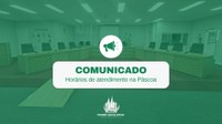 Confira como será o atendimento na Câmara de Vereadores durante as celebrações da Páscoa
