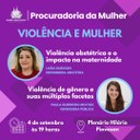 Debate “Violência e Mulher” será realizado na segunda-feira, 4 de setembro