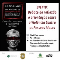 Debate sobre a violência contra a pessoa idosa será nesta quarta-feira