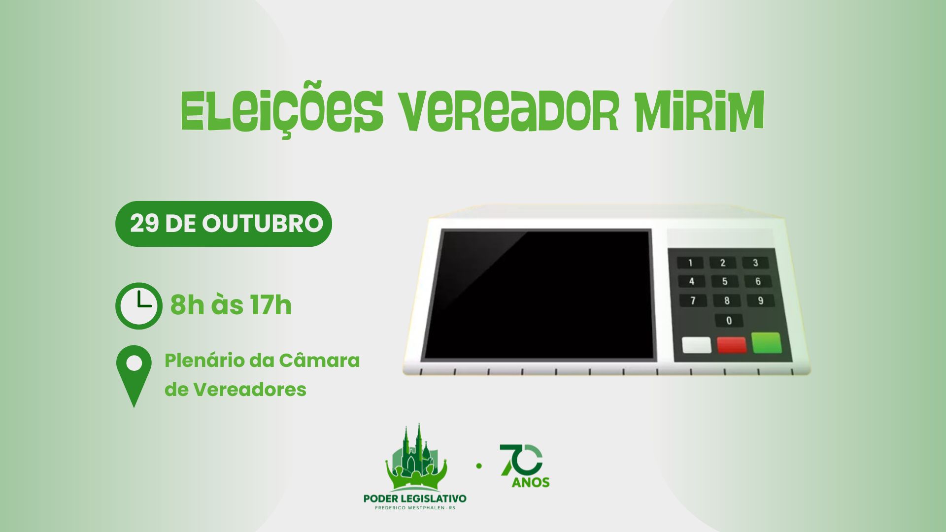 Eleições do Vereador Mirim ocorrem nesta quarta-feira