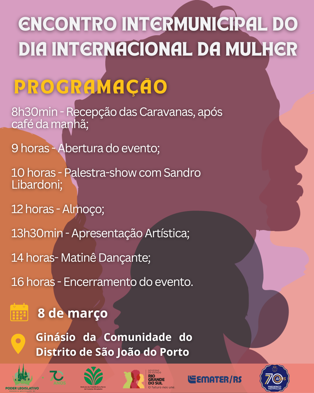 Encontro Intermunicipal do dia Internacional da Mulher será no distrito de São João do Porto