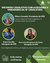 Encontro Legislativo reunirá assessores e vereadores da 18ª Legislatura Encontro Legislativo reunirá assessores e vereadores da 18ª Legislatura