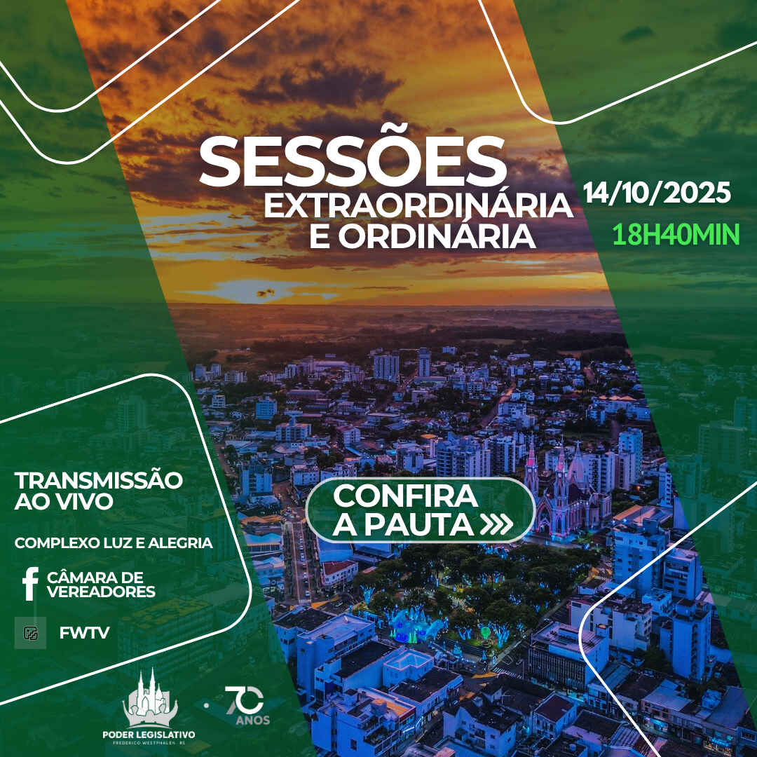 LDO 2026 será votada na Sessão Ordinária desta terça-feira, 14