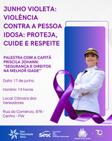 Legislativo e Sesc promovem evento em alusão ao Junho Violeta, mês de conscientização sobre a violência contra a pessoa idosa