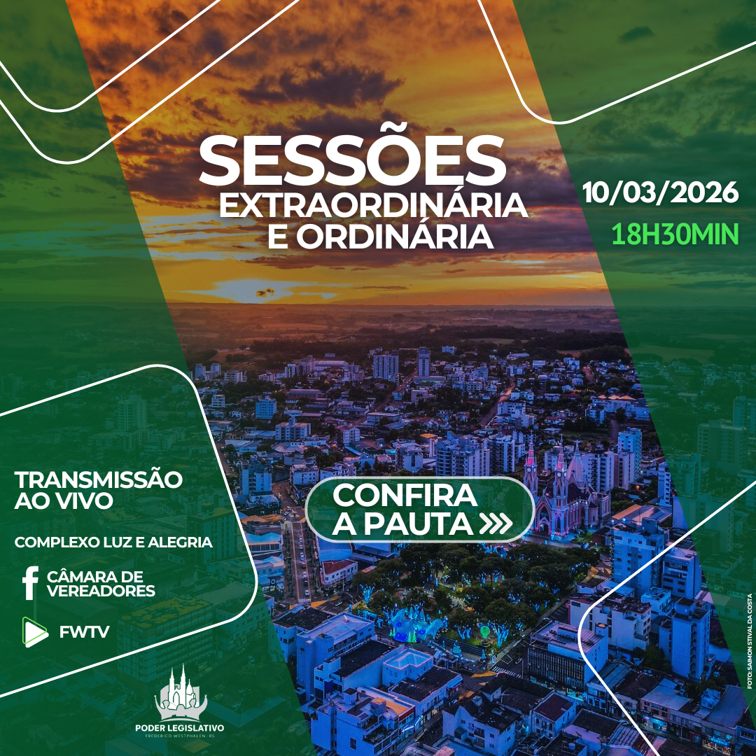 Legislativo promove duas Sessões nesta terça-feira, 10