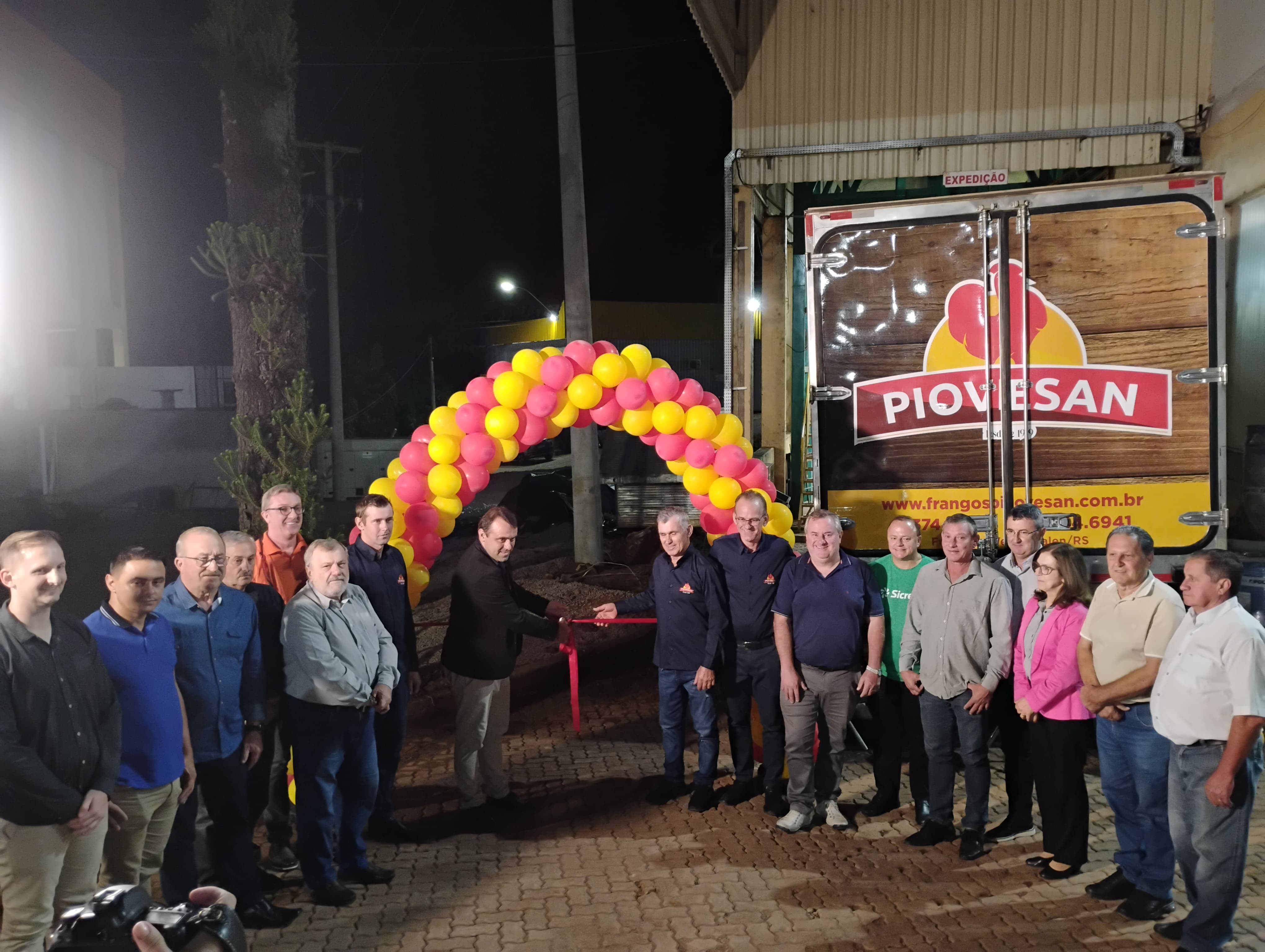 Evento marca a retomada das operações da empresa Frangos Piovesan