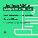 Poder Legislativo promove audiência pública para prestação de contas da Administração Municipal Poder Legislativo promove audiência pública para prestação de contas da Administração Municipal