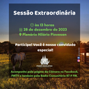 Poder Legislativo realiza última Sessão Extraordinária de 2023 nesta quinta-feira Poder Legislativo realiza última Sessão Extraordinária de 2023 nesta quinta-feira