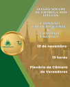 Poder Legislativo realizará entrega dos Títulos de “Cidadão Frederiquense” e “Cidadão Emérito” na segunda-feira, 10