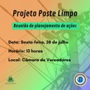 Poste Limpo: reunião de planejamento das ações será realizada nesta sexta-feira Poste Limpo: reunião de planejamento das ações será realizada nesta sexta-feira