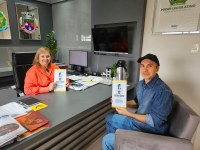 Presidente da ACA visita Câmara de Vereadores e destaca a importância do Festival Atena, um dos principais eventos culturais do norte do Estado do Rio Grande do Sul