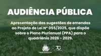 Sugestões de emendas ao Plano Plurianual serão apresentadas em nova audiência pública nesta segunda-feira, 11