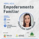 TEAcolhe e Apae promoverão palestra na Câmara de Vereadores alusiva ao Abril Azul TEAcolhe e Apae promoverão palestra na Câmara de Vereadores alusiva ao Abril Azul