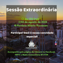 Sessão Extraordinária de 02 de agosto de 2023