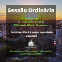 Sessão Ordinária de 11 de julho de 2023 Sessão Ordinária de 11 de julho de 2023