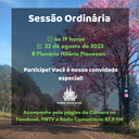 Sessão Ordinária de 22 de agosto de 2023 Sessão Ordinária de 22 de agosto de 2023